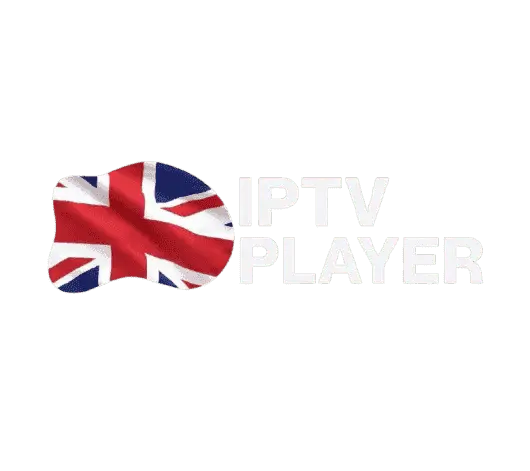 IPTV Player UK logo with British flag representing smart IPTV streaming service in the United Kingdom