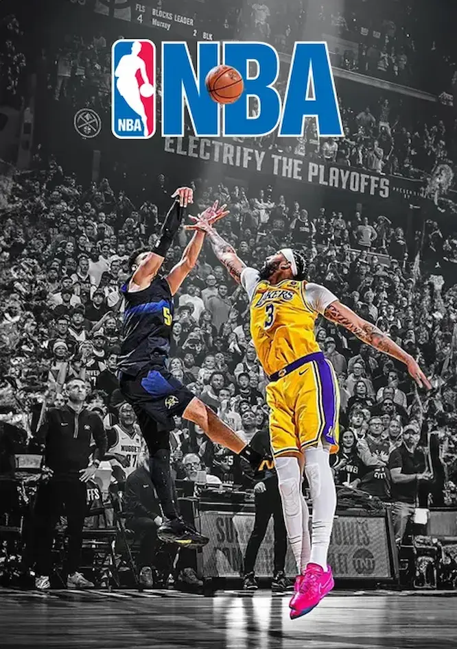 NBA basketball players in action representing live NBA streaming with IPTV provider UK service